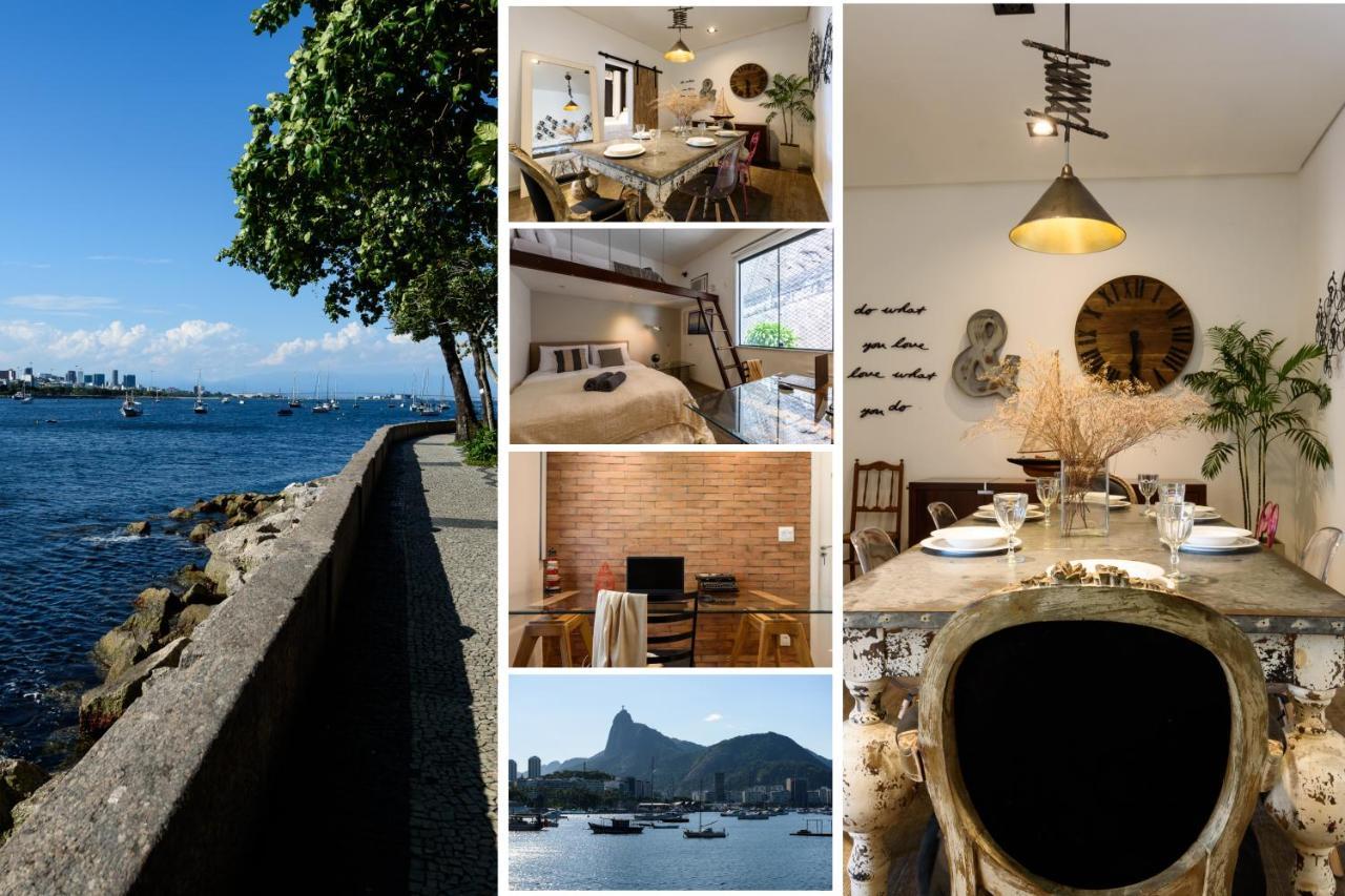 2 Quartos Na Urca Com Vista Para Baia De Guanabara A 700M Pao De Acucar Com Cozinha Completa E Wi-Fi - Bares, Restaurantes E Comercio Local A Poucos Metros ריו דה ז'ניירו מראה חיצוני תמונה