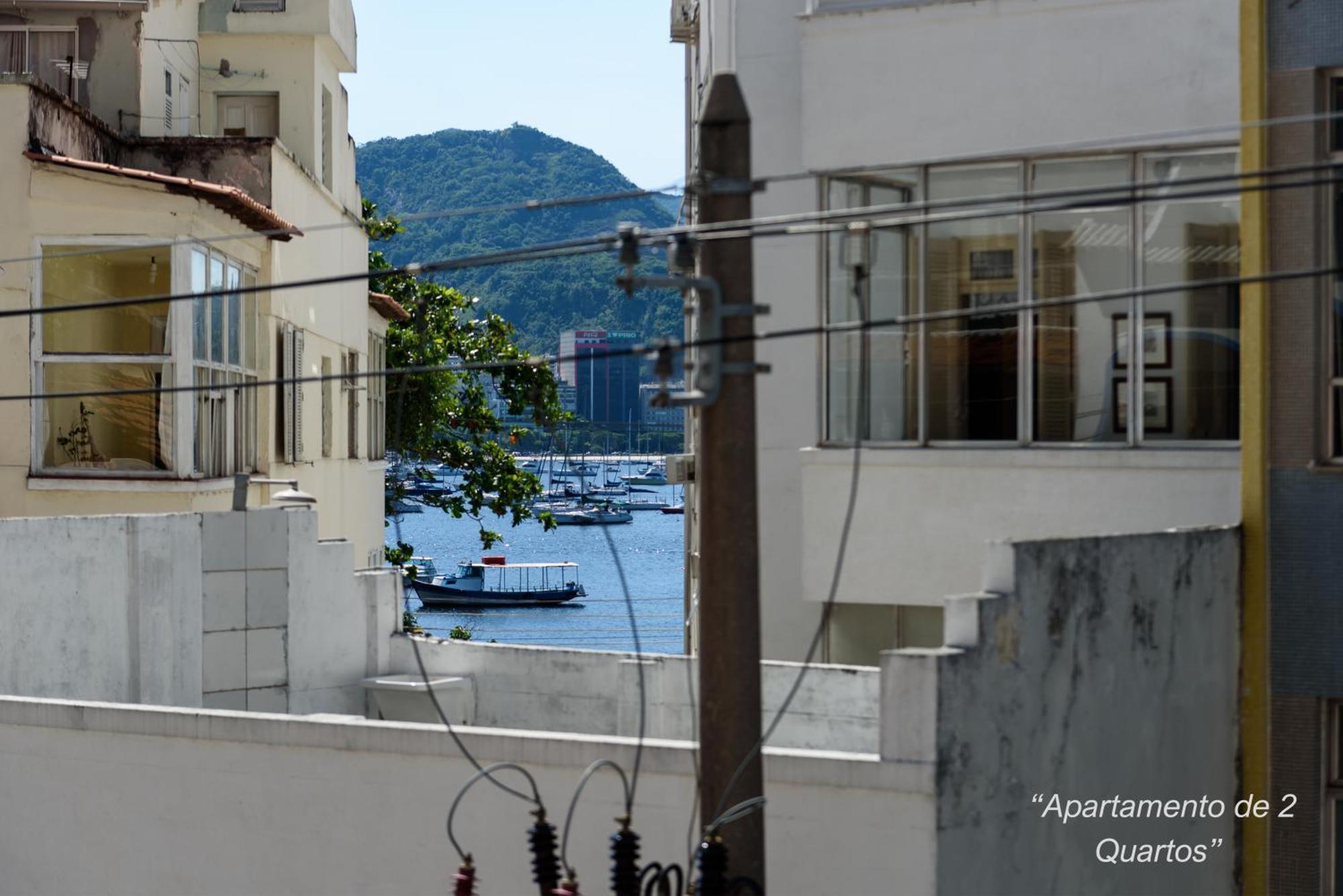 2 Quartos Na Urca Com Vista Para Baia De Guanabara A 700M Pao De Acucar Com Cozinha Completa E Wi-Fi - Bares, Restaurantes E Comercio Local A Poucos Metros ריו דה ז'ניירו מראה חיצוני תמונה
